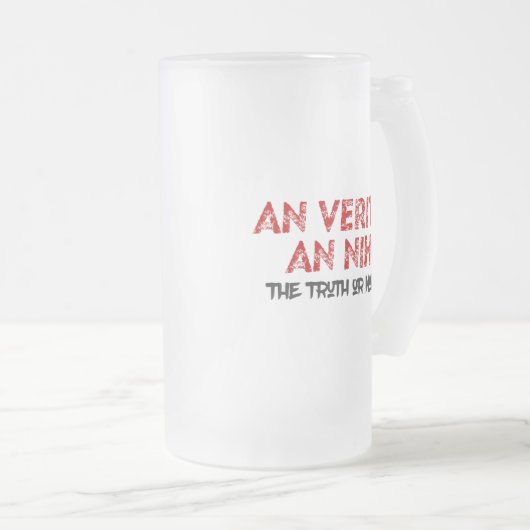 Zitat zur lateinischen Wahrheit Mattglas Bierglas (VorderseiteRechts)