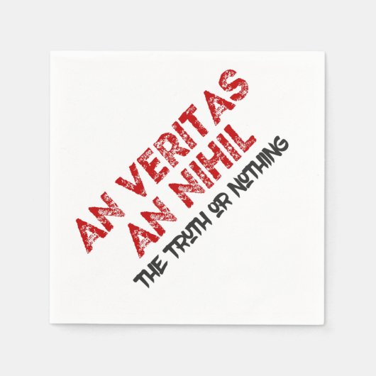 Zitat zur lateinischen Wahrheit Serviette (Vorderseite)