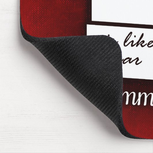 Zitat zur Liebe auf einem roten Hintergrund Mousepad (Ecke)