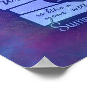 Zitat zur Liebe auf einer Lila Wasserfarbe Poster (Ecke)