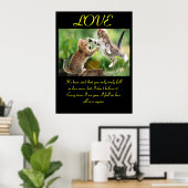 Zitat zur Liebe von Funny Cats Poster (Heimbüro)
