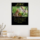 Zitat zur Liebe von Funny Cats Poster (Küche)