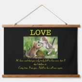 Zitat zur Liebe von Funny Cats Wandteppich Mit Holzrahmen (Vorne)