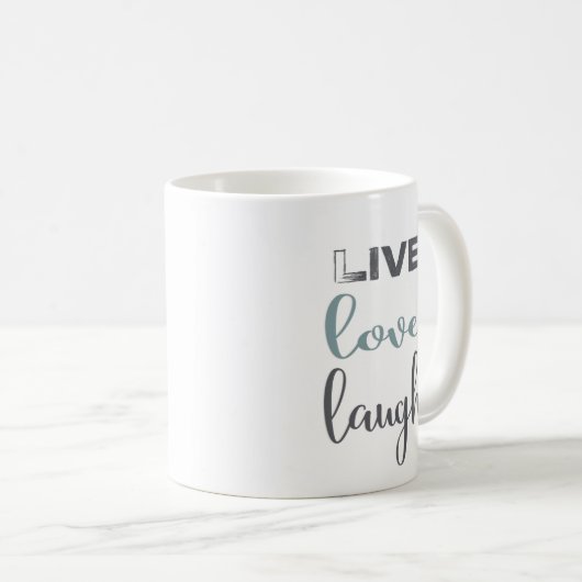 Zitat zur Live-Liebe Kaffeetasse (VorderseiteRechts)