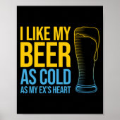 Zitat zur lustigen Scheidung - Ich mag mein Bier s Poster (Vorne)