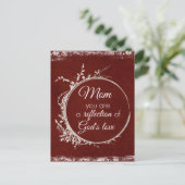 Zitat zur Mama: Reflexion der Liebe Gottes Postkarte (Stehend Vorderseite)