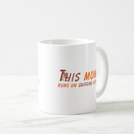 Zitat zur Mama von Kaffee - Koffein Chaos Kaffeetasse (VorderseiteRechts)