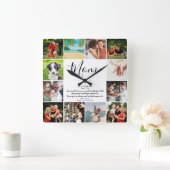 Zitat zur Mama von Skripten Modernes Skript 12-Fot Quadratische Wanduhr (Zuhause)