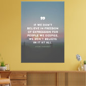 Zitat zur Meinungsfreiheit von Noam Chomsky Leinwanddruck (Insitu (Wohnzimmer))