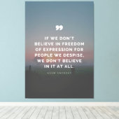 Zitat zur Meinungsfreiheit von Noam Chomsky Leinwanddruck (Insitu (Holzboden))