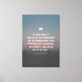 Zitat zur Meinungsfreiheit von Noam Chomsky Leinwanddruck (Vorderseite)