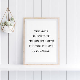 Zitat zur Minimalistischen Schwarz-Weiß-Liebe Poster