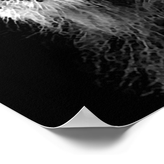 Zitat zur motivierend Führung Schwarz-weiß Poster (Ecke)