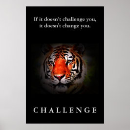 Zitat zur Motivierend Herausforderung durch Wild T Poster