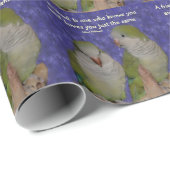 Zitat zur Partnerschaft mit Quaker Parrot Geschenkpapier (Rolleneckpunkt)