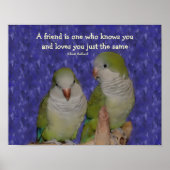 Zitat zur Partnerschaft mit Quaker Parrot Poster (Vorne)