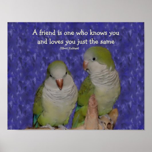 Zitat zur Partnerschaft mit Quaker Parrot Poster (Vorne)