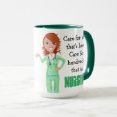 Zitat zur Pflege des weißen und grünen Kaffees Tasse (VorderseiteRechts)