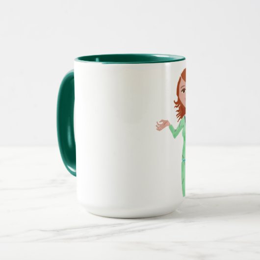 Zitat zur Pflege des weißen und grünen Kaffees Tasse (Vorderseite Links)