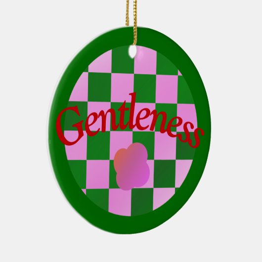 Zitat zur sanften Einstellung in klassischer grüne Keramik Ornament (Rechts)