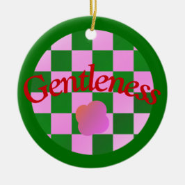 Zitat zur sanften Einstellung in klassischer grüne Keramik Ornament