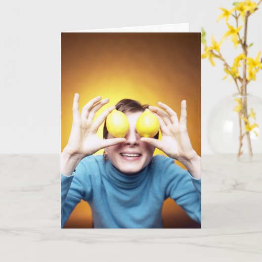 Zitat zur Scheinheirat - Liebe ist Blind Karte (Gelbe Blume)