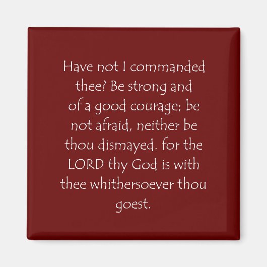 Zitat zur Schrift Joshua 19 Magnet (Vorne)