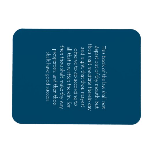 Zitat zur Schrift Joshua 1 8 Magnet (Horizontal)