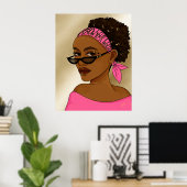 Zitat zur Stärkung der afrikanischen Amerikanerin Poster (Heimbüro)