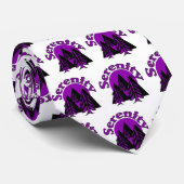 Zitat zur Stille Moderne Lila Mond-Bäume Krawatte (Gerollt)