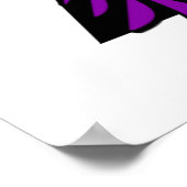 Zitat zur Stille Moderne Lila Mond-Bäume Poster (Ecke)