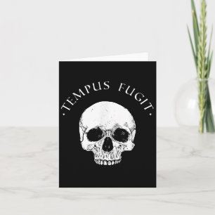 Zitat zur Stoikphilosophie Tempus Fugit-Skull-Stoi Karte