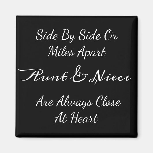 Zitat zur Tante-Niece-Liebe: Seite an Seite oder M Magnet (Vorne)