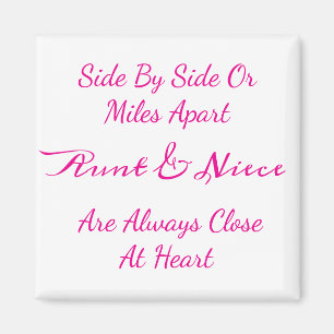 Zitat zur Tante-Niece-Liebe: Seite an Seite oder M Magnet