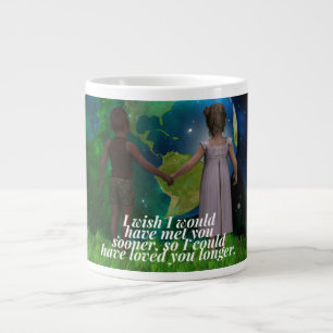 Zitat zur tiefen romantischen Liebe Jumbo-Tasse