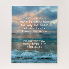 Zitat zur Tropical Beach Sunset Glow Tide Liebe Puzzle