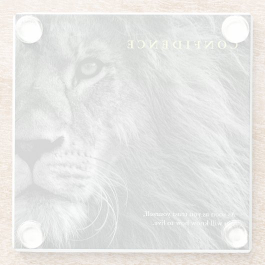 Zitat zur Vertrauensfrage Glasuntersetzer (Rückseite)