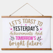 Zitat zur Wand Wandteppich Mit Holzrahmen (Vorne)