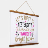 Zitat zur Wand Wandteppich Mit Holzrahmen (Gewinkelt)