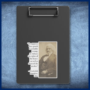 Zitat zur Zensur Frederick Douglass-Freie Rede Aufkleber