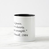 Zitat zwei Georges Orwell ab 1984 tonen Tasse (Zentrum)