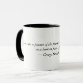 Zitat zwei Georges Orwell ab 1984 tonen Tasse (Vorderseite Links)