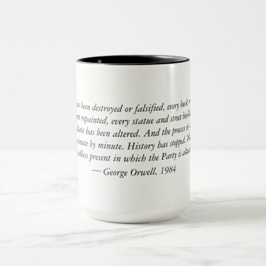 Zitat zwei Georges Orwell ab 1984 tonen Tasse (Zentrum)