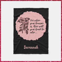 Zitatblanken für Schwarz-Rosa-Bibel Fleecedecke