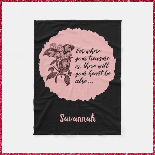 Zitatblanken für Schwarz-Rosa-Bibel Fleecedecke