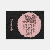 Zitatblanken für Schwarz-Rosa-Bibel Fleecedecke (Vorderseite (Horizontal))