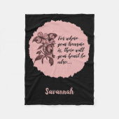 Zitatblanken für Schwarz-Rosa-Bibel Fleecedecke (Vorderseite)