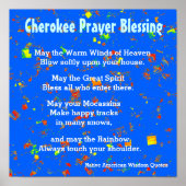 Zitate amerikanischer Native-Weisheit Poster (Vorne)