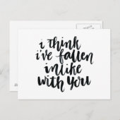 Zitate aus der Liebe: Ich glaube, ich bin dir gege Postkarte (Vorne/Hinten)