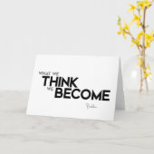ZITATE: Buddha: Denken Sie, werden Sie Karte (Gelbe Blume)